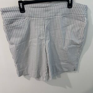 Hilary Radley Striped Bermuda Women's Shorts XXL